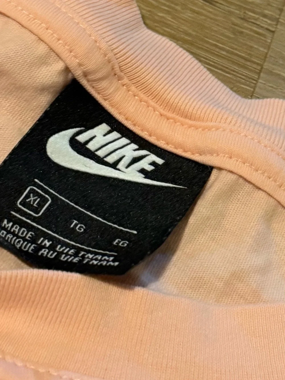 Nike Pink Long Sleeve Tee with Gold Logo
